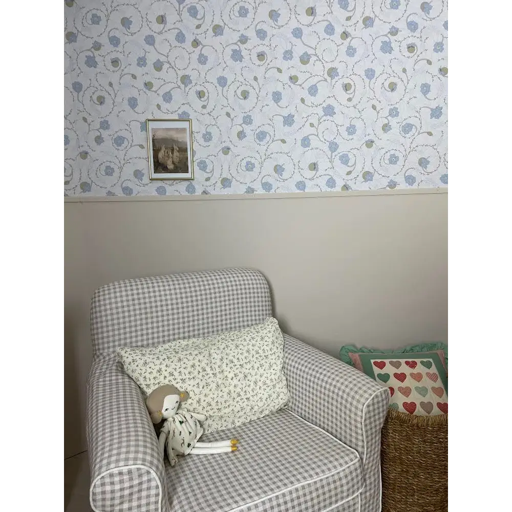 Linnea Wallpaper - Swirling Flowers - by Grateful Artsy Soul - Loomwell Home Goods