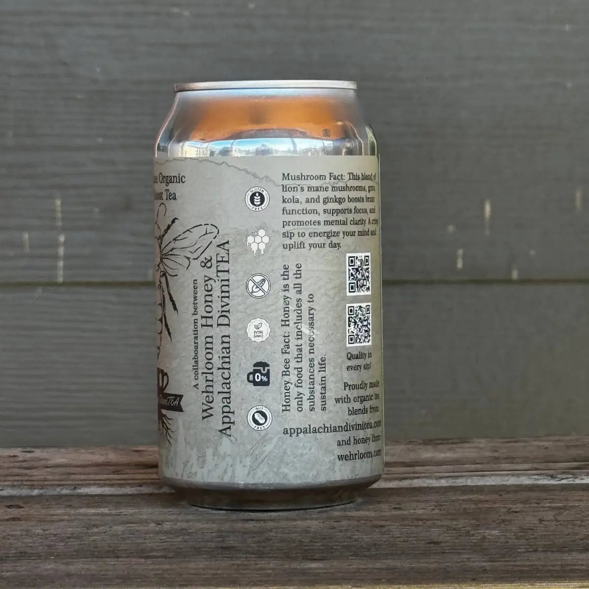 Organic Iced Tea with Honey - Lion’s Mane - Brain Boost - Wehrloom Honey