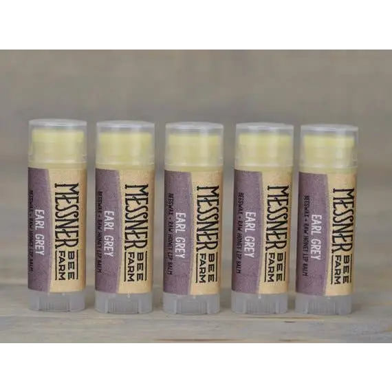 Lip Balm - Earl Grey Tea - Handmade with Beeswax - Messner Bee Farm