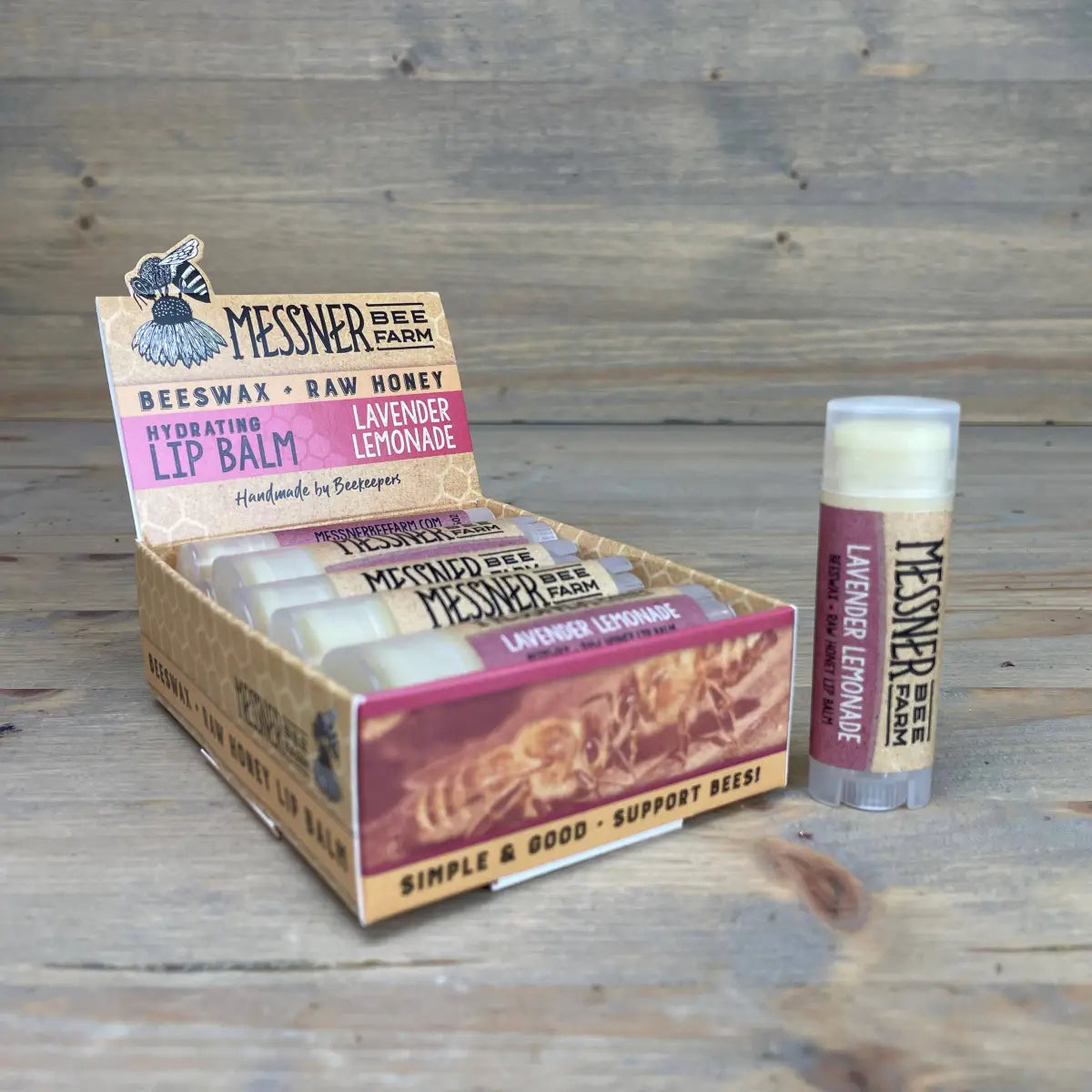 Lip Balm - Lavender Lemonade - Handmade with Beeswax - Messner Bee Farm