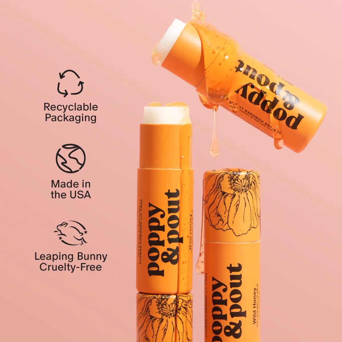 Lip Balm - Wild Honey - Poppy & Pout