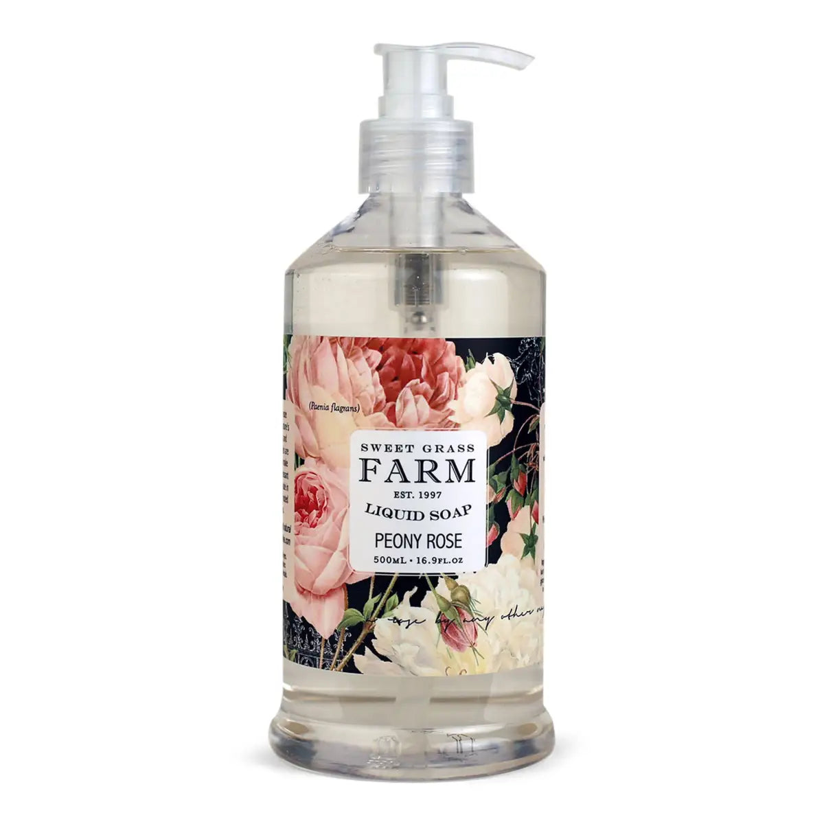 Liquid Hand Soap - Peony Rose - Wildflower Extracts - Sweet Grass Farm