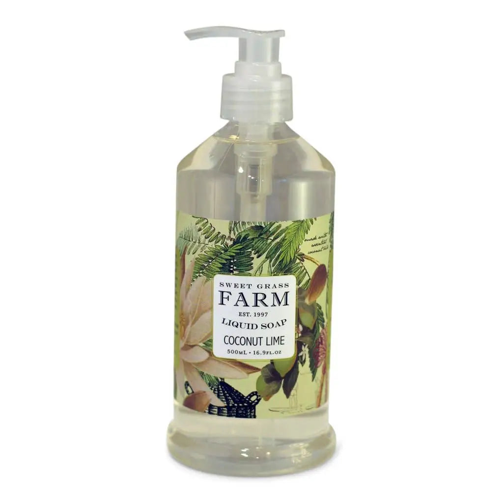 Liquid Soap - Coconut Lime - with Wildflower Extracts - Sweet Grass Farm
