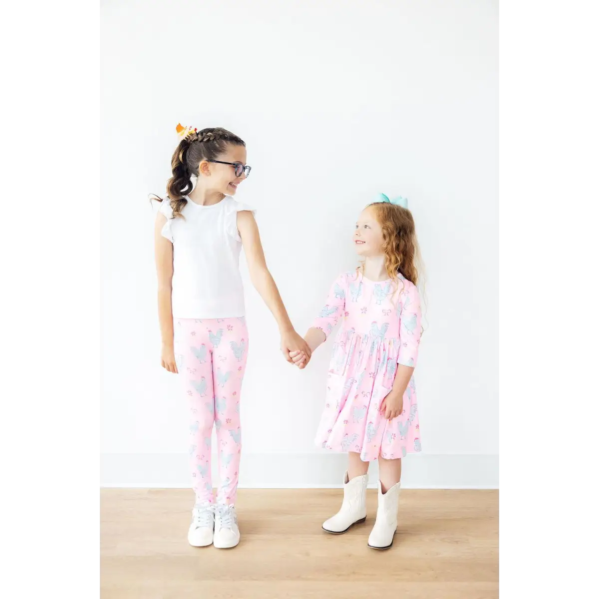 Little Miss Chickie 3/4 Sleeve Pocket Twirl Dress - Mila & Rose ®
