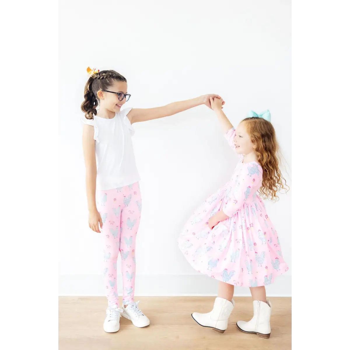 Little Miss Chickie 3/4 Sleeve Pocket Twirl Dress - Mila & Rose ®