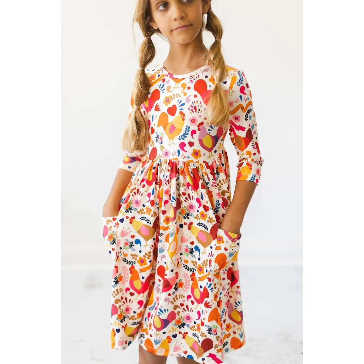 Pocket Twirl Dress - Little Red Hen - Mila & Rose ®