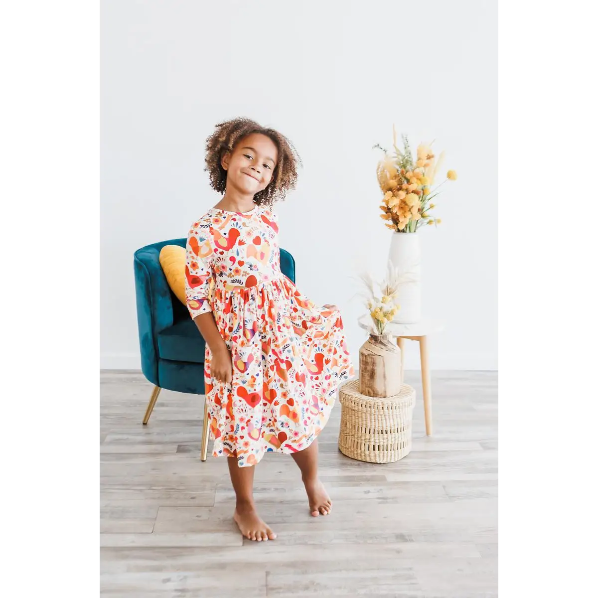Pocket Twirl Dress - Little Red Hen - Mila & Rose ®