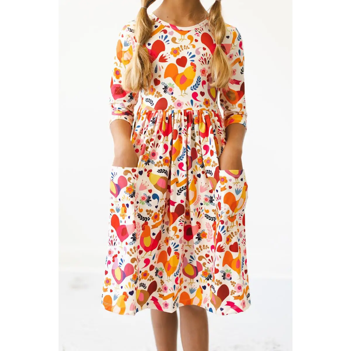 Pocket Twirl Dress - Little Red Hen - 6-12M - Mila & Rose ®
