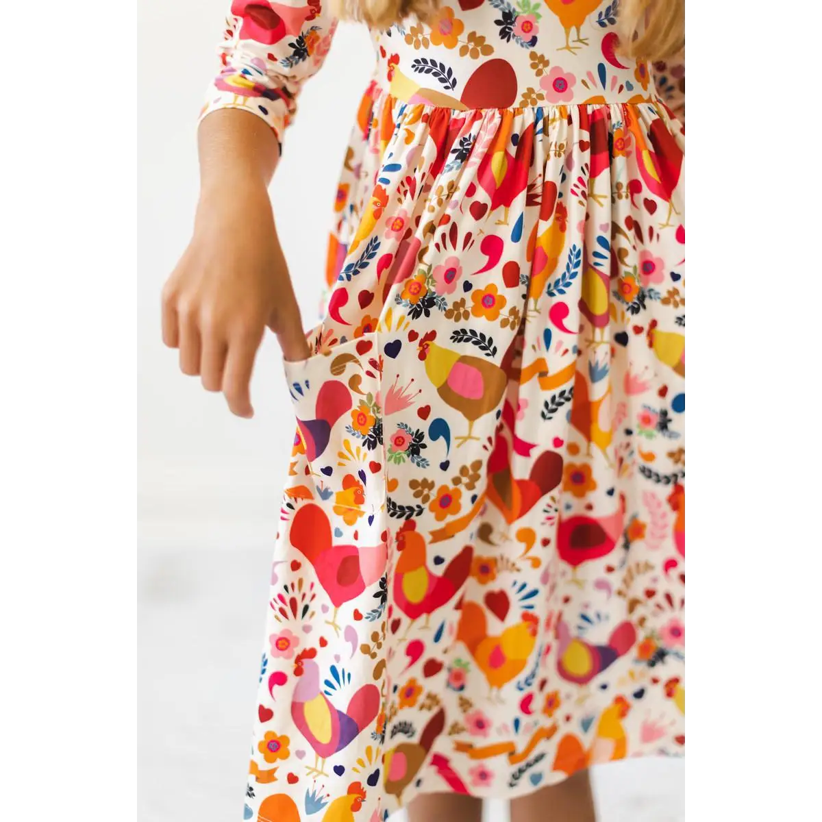 Pocket Twirl Dress - Little Red Hen - Mila & Rose ®