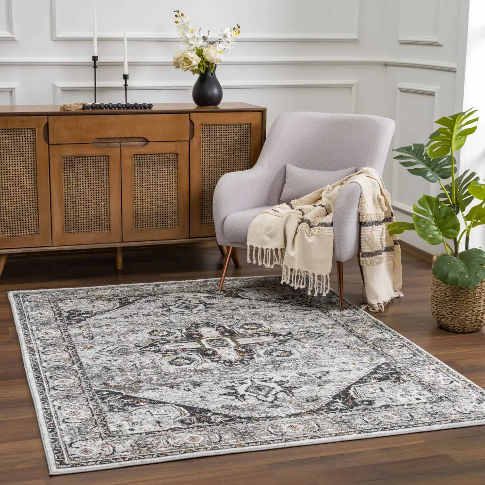 Liverpool Dark Gray Area Rug - Clearance - Boutique Rugs