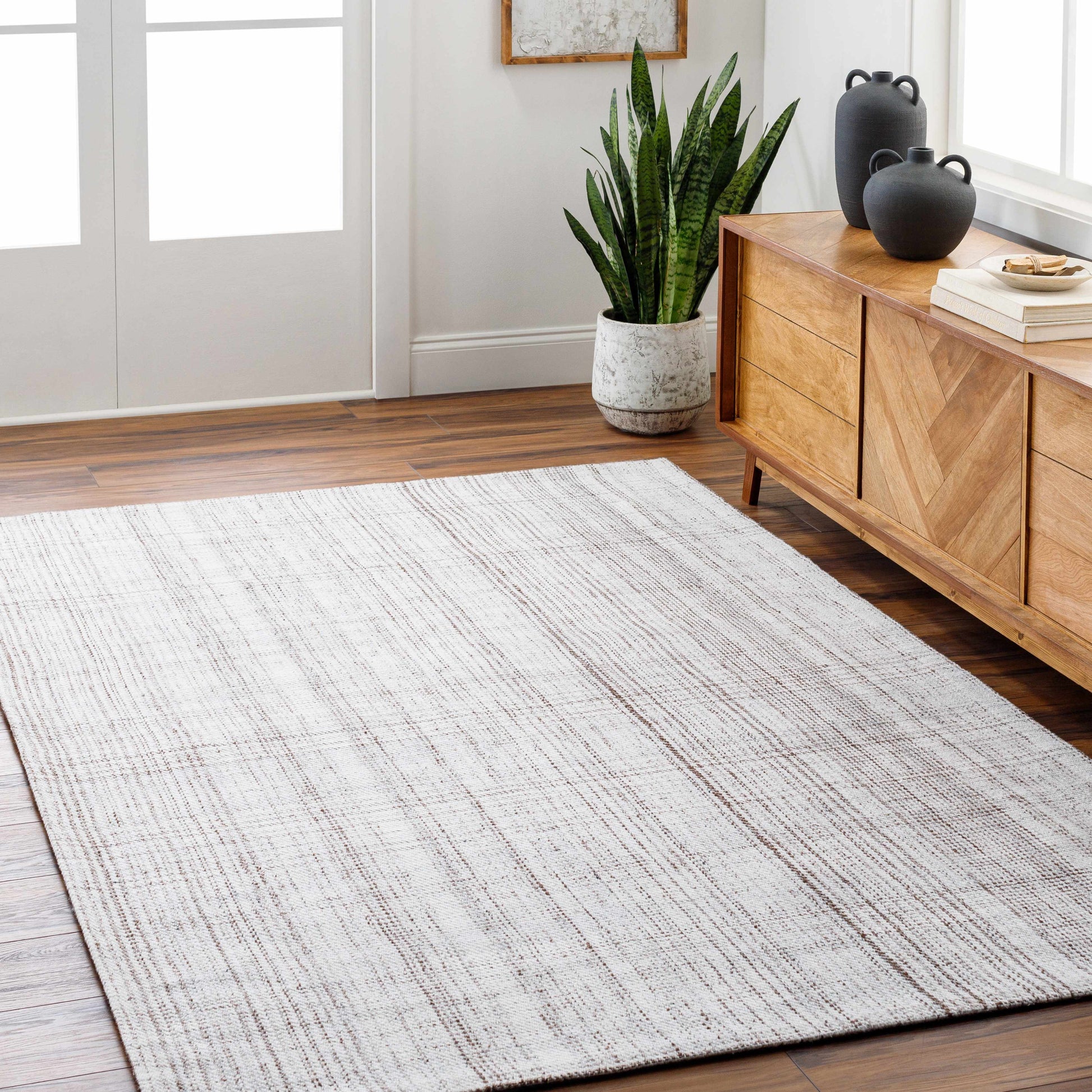 Linen Look Neutral Area Rug - Boutique Rugs