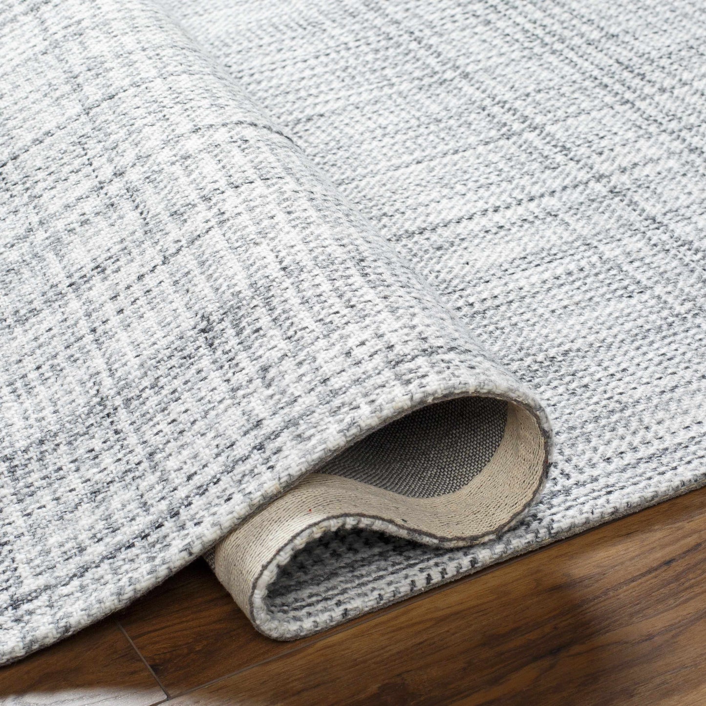 Gray Woven Textured Area Rug - Boutique Rugs
