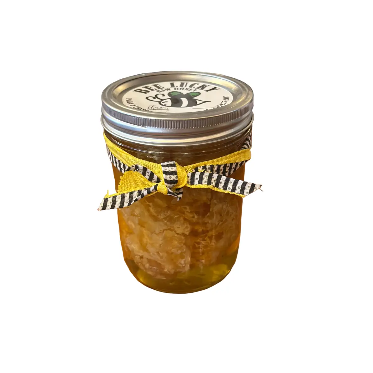 Local Honey with Comb - Raw Honeycomb - Illinois - 16 oz - Bee Lucky Honey