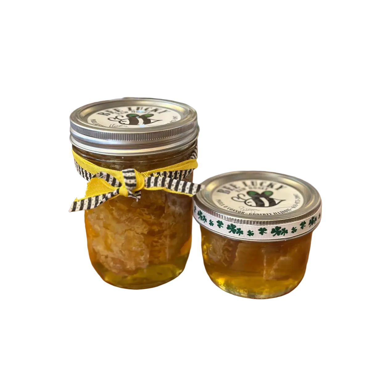 Local Honey with Comb - Raw Honeycomb - Illinois - Bee Lucky Honey