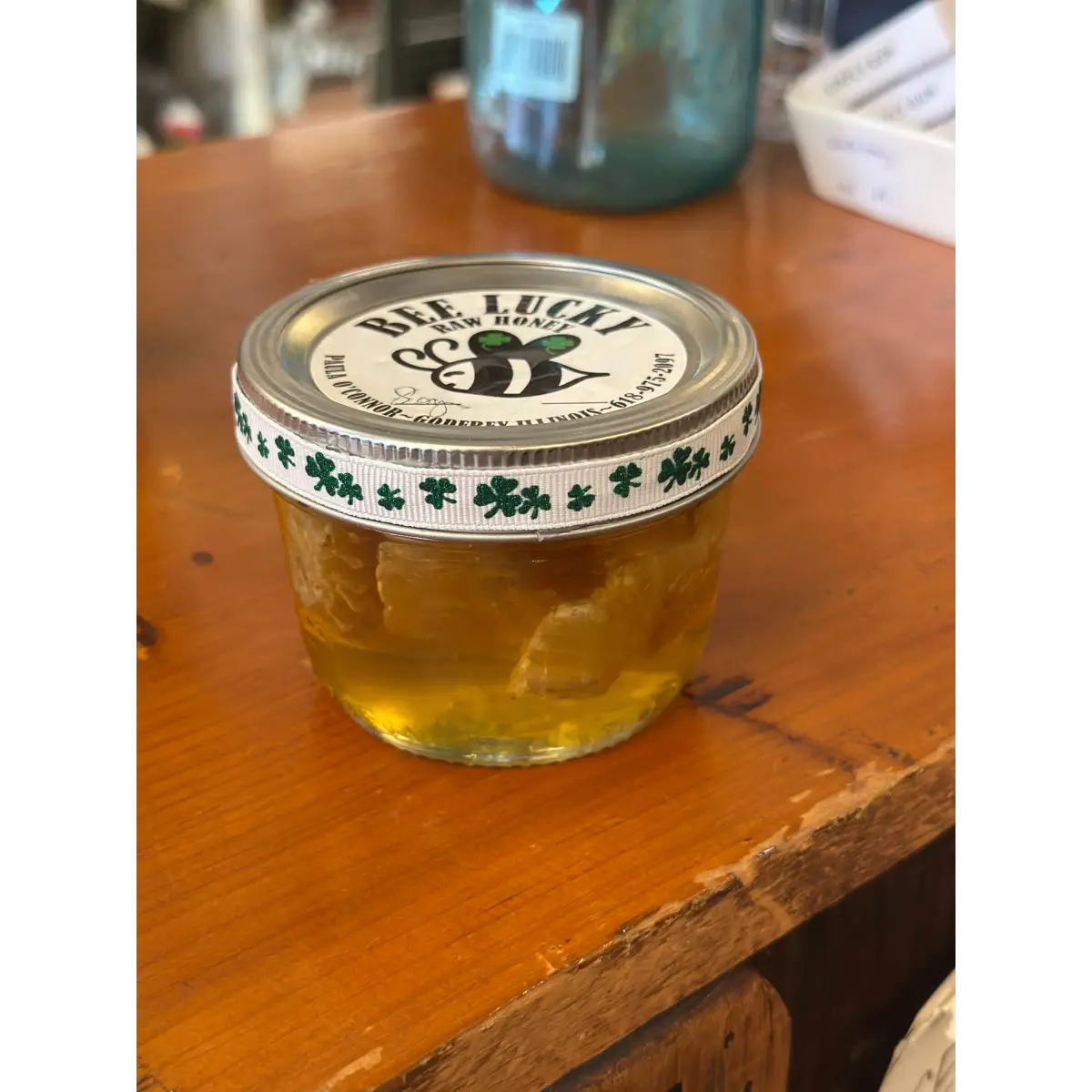 Local Honey with Comb - Raw Honeycomb - Illinois - Bee Lucky Honey