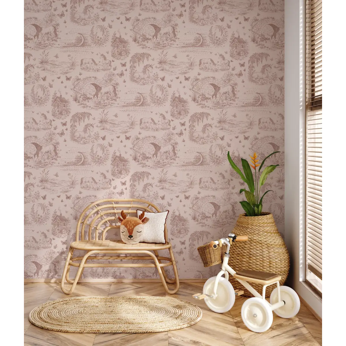 Locket Wallpaper - Unicorns for Kids - by The Feral Flower - Loomwell Home Goods
