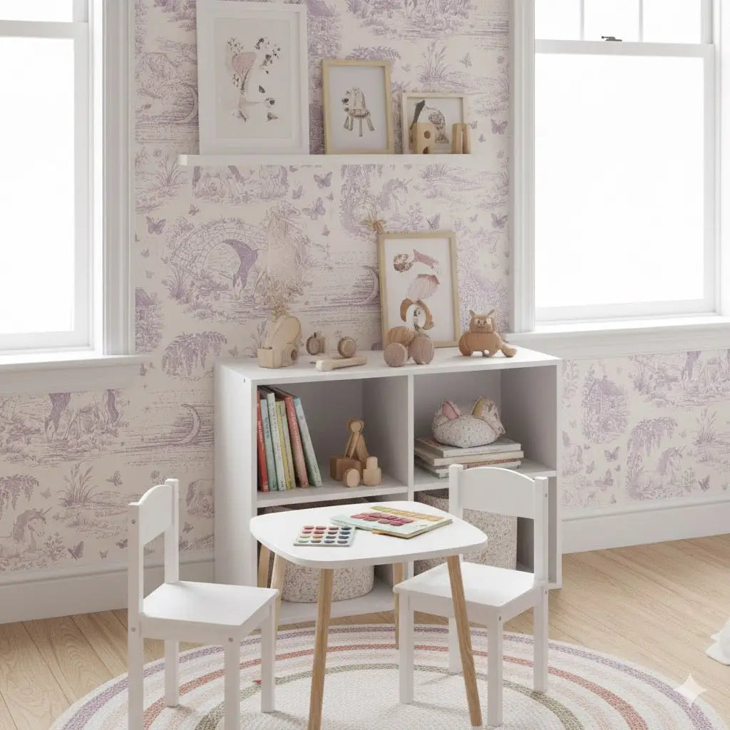 Locket Wallpaper - Unicorns for Kids - by The Feral Flower - Loomwell Home Goods