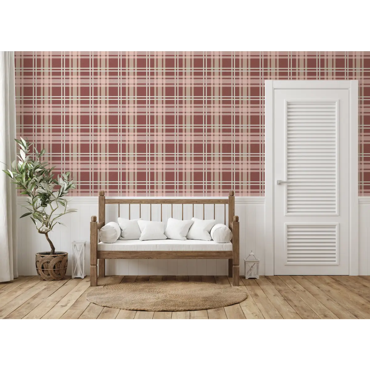 Lockwood Wallpaper - Large Scale Plaid - by Zenclover - Loomwell Home Goods