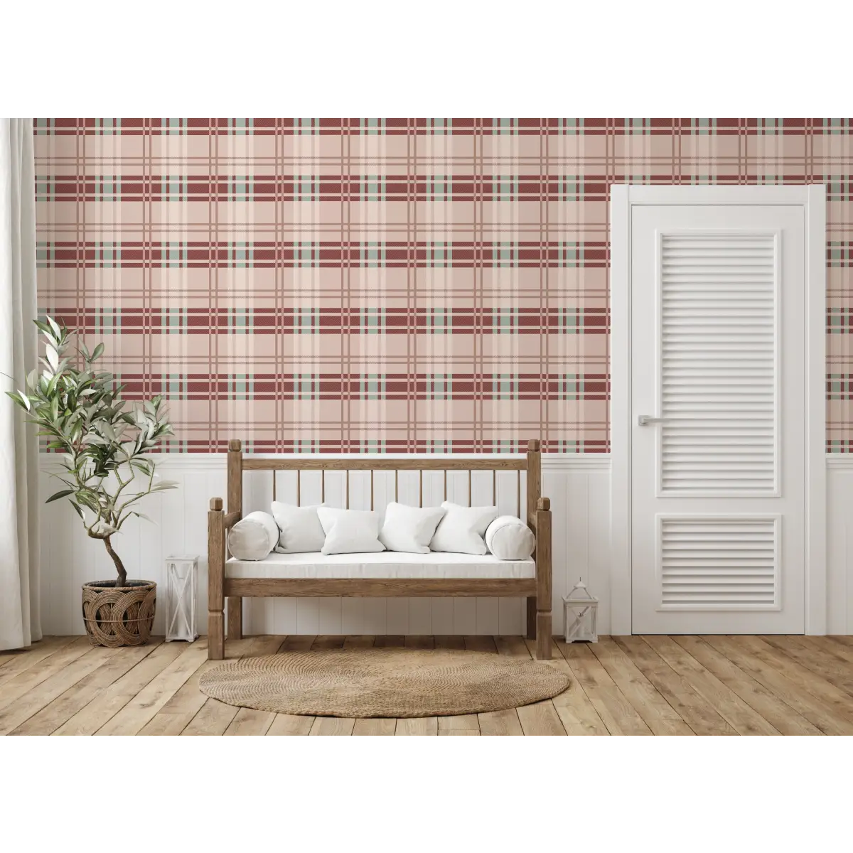 Lockwood Wallpaper - Large Scale Plaid - by Zenclover - Loomwell Home Goods