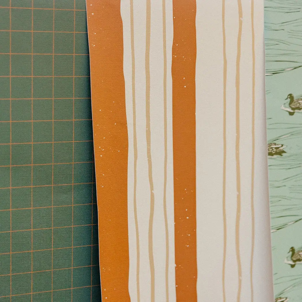 Lodge Wallpaper - Hand Drawn Stripes - by Cassandra Zaniboni - Loomwell Home Goods