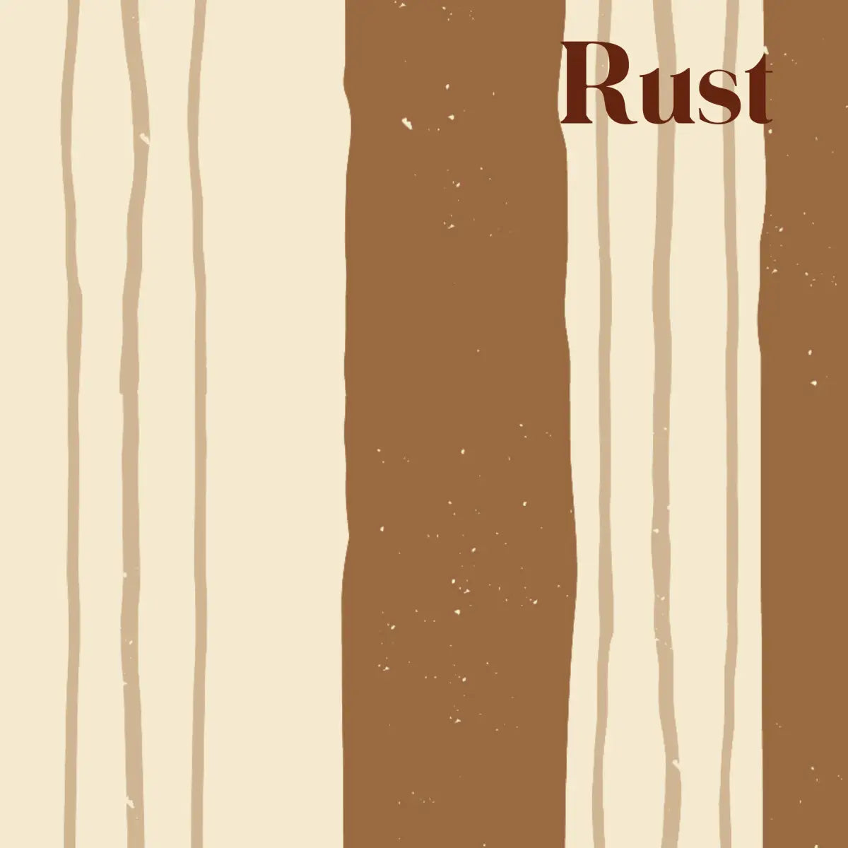 Lodge Wallpaper - Hand Drawn Stripes - by Cassandra Zaniboni - Sample 1 foot by 1 foot / Rust - Loomwell Home Goods