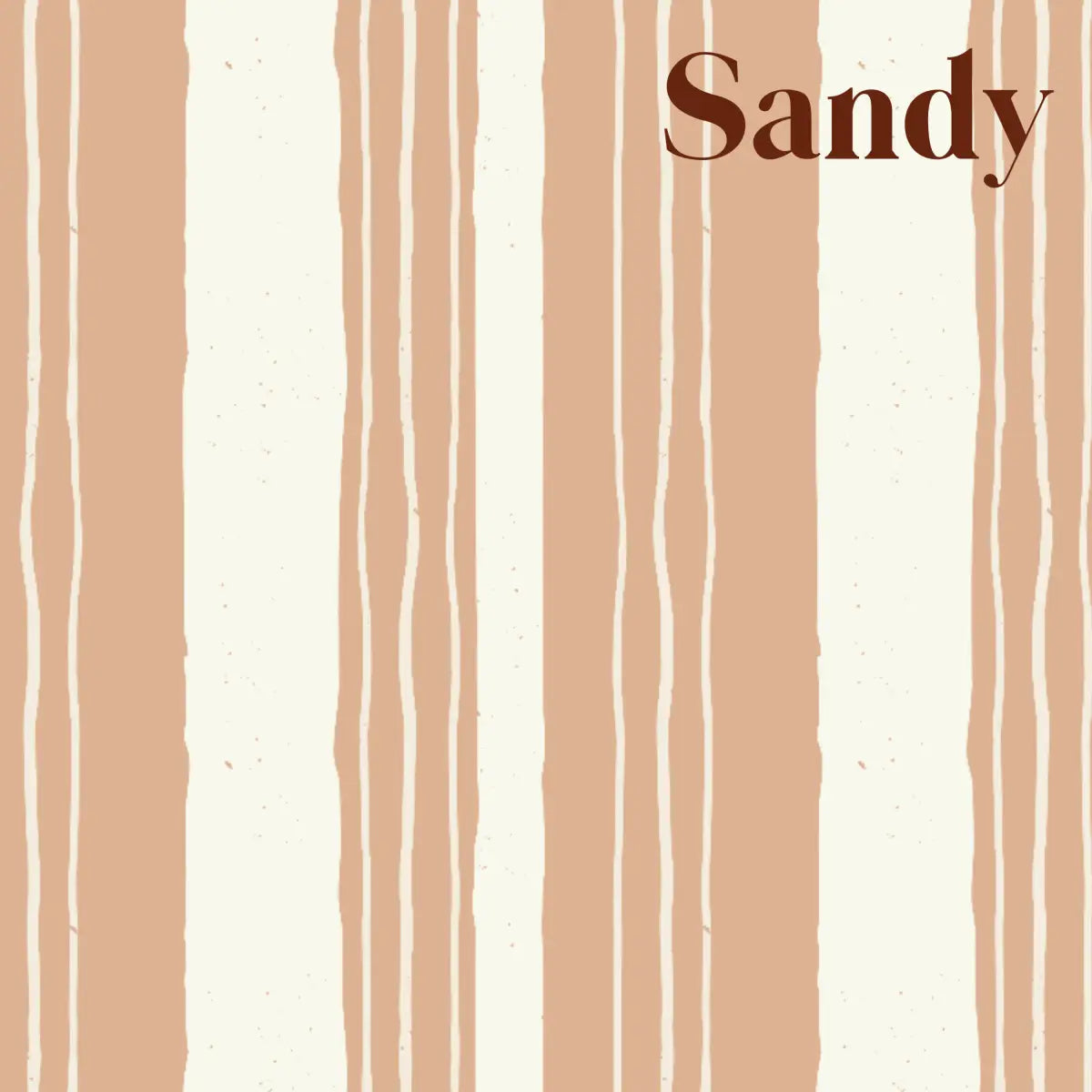 Lodge Wallpaper - Hand Drawn Stripes - by Cassandra Zaniboni - Sample 1 foot by 1 foot / Sandy - Loomwell Home Goods