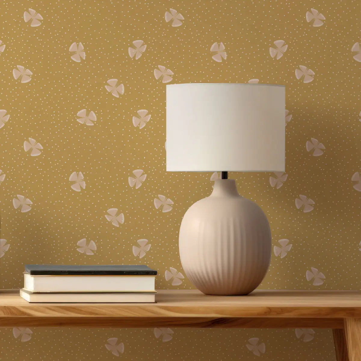 Lola Wallpaper - Butterflies among Dots - by House of Haricot - Loomwell Home Goods