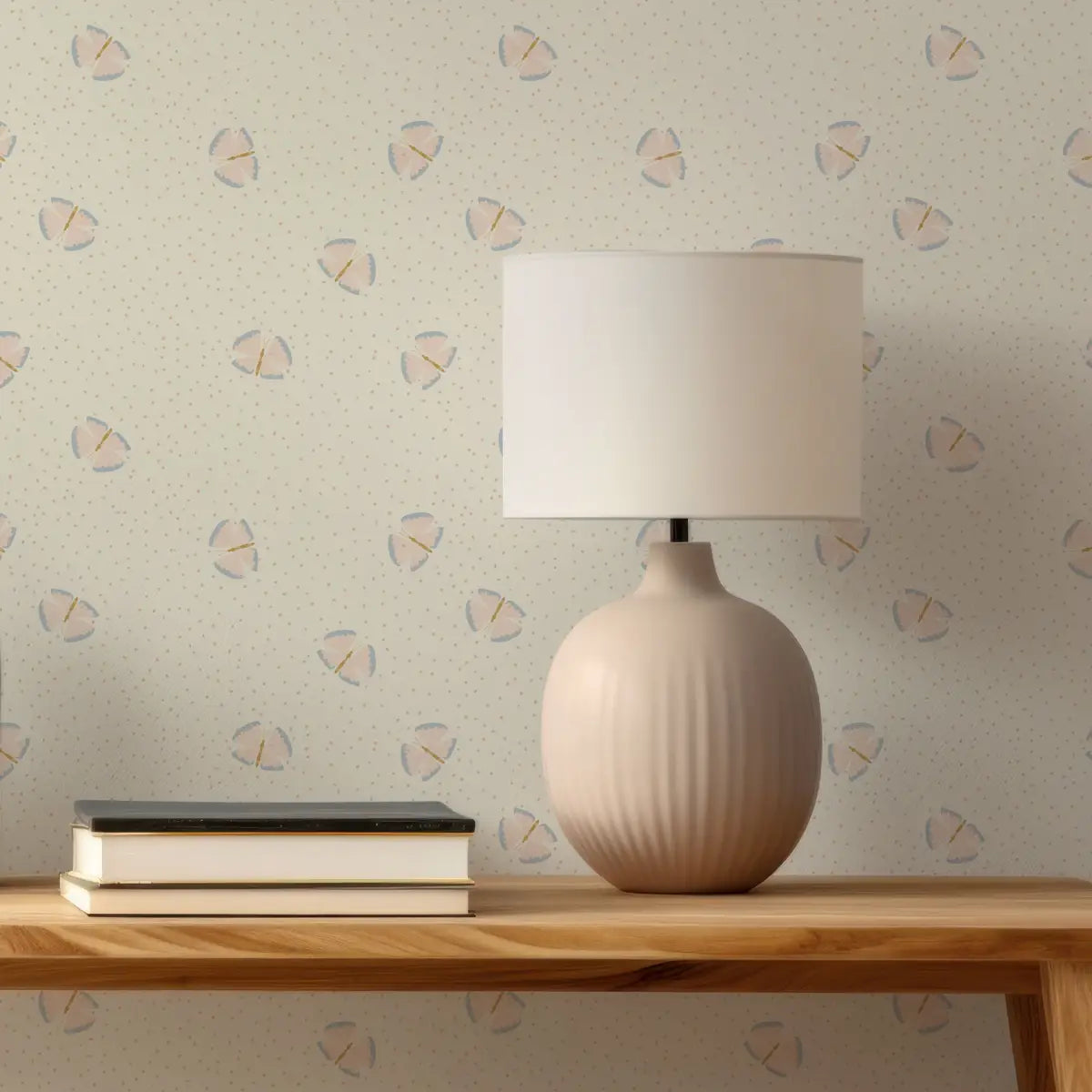 Lola Wallpaper - Butterflies among Dots - by House of Haricot - Loomwell Home Goods