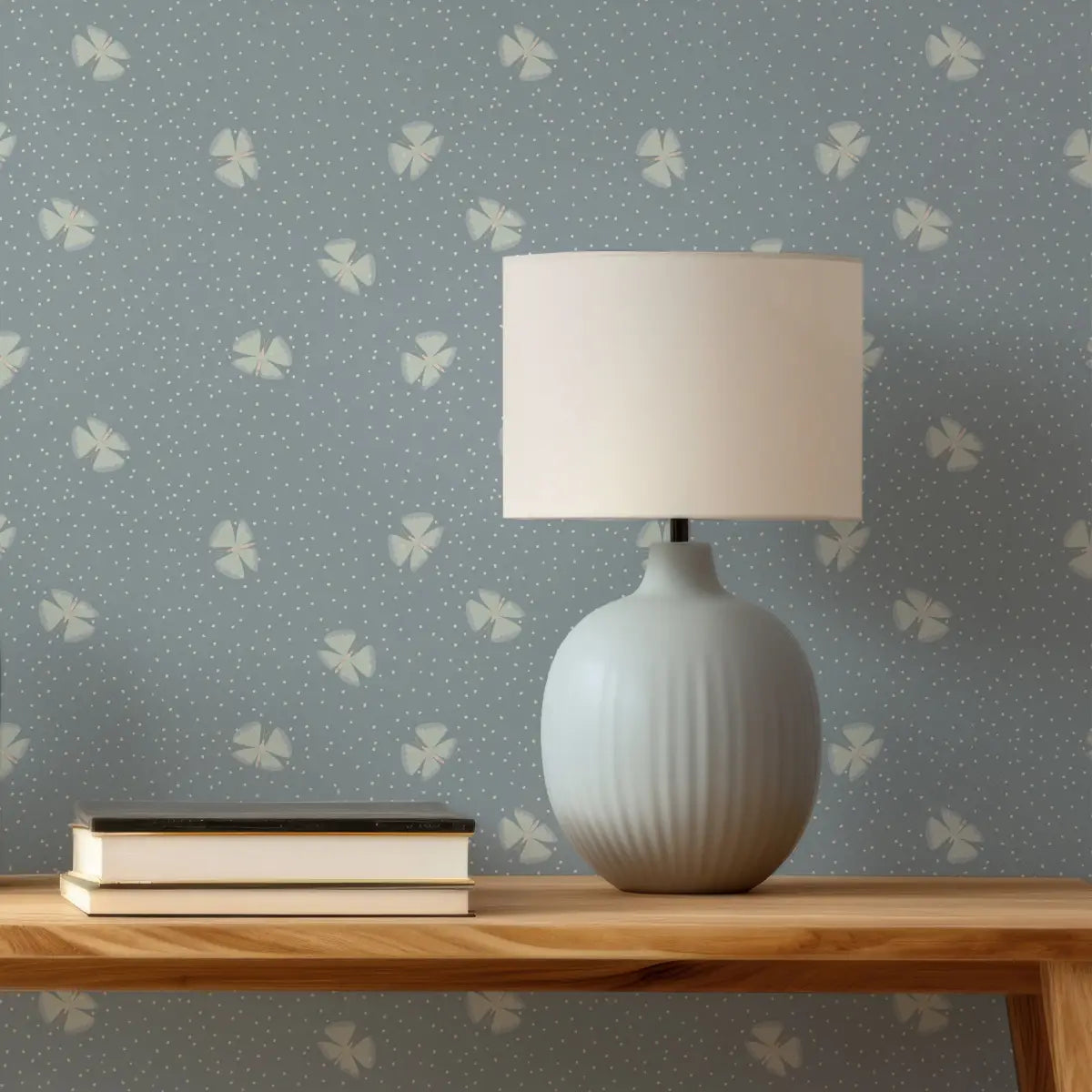 Lola Wallpaper - Butterflies among Dots - by House of Haricot - Loomwell Home Goods
