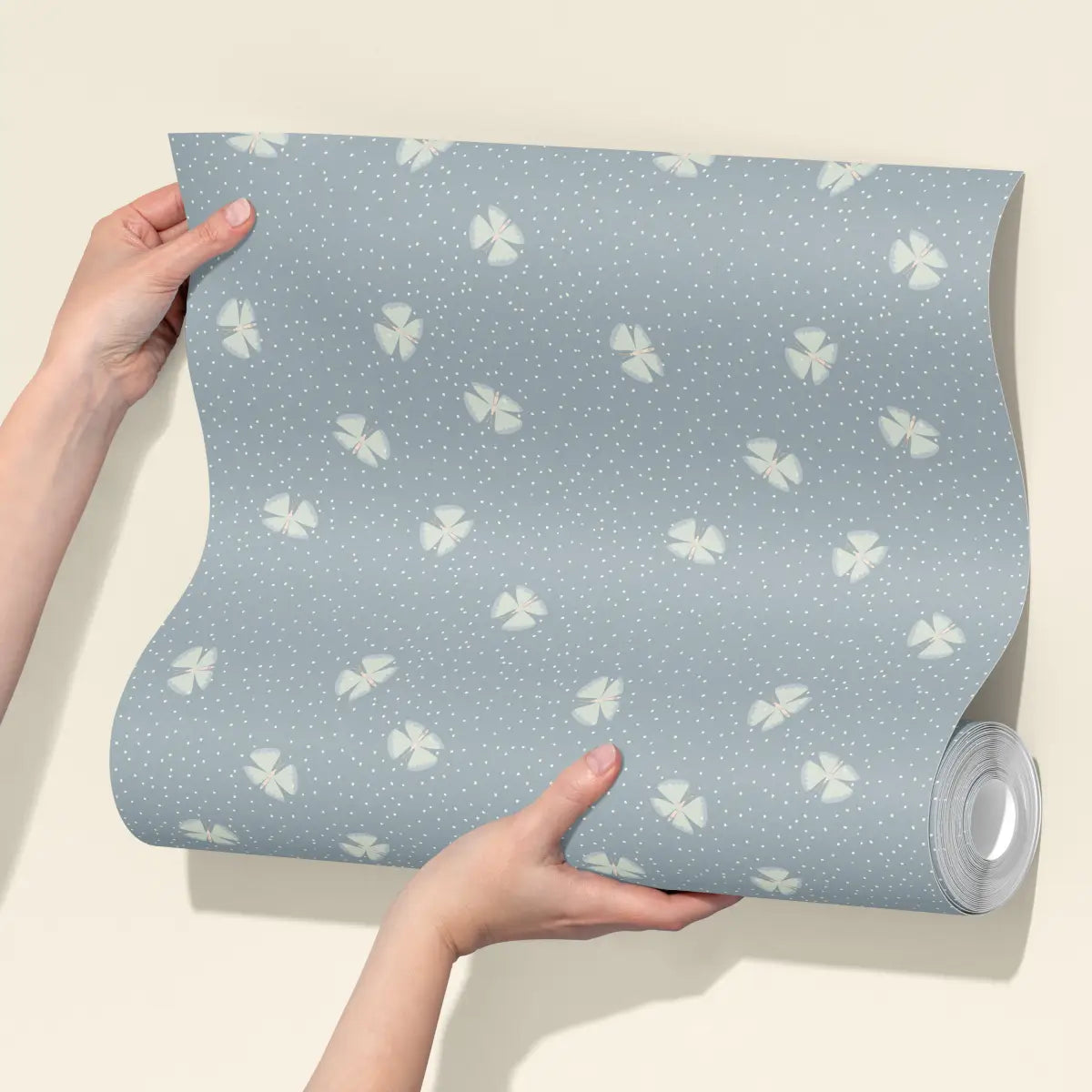 Lola Wallpaper - Butterflies among Dots - by House of Haricot - Loomwell Home Goods