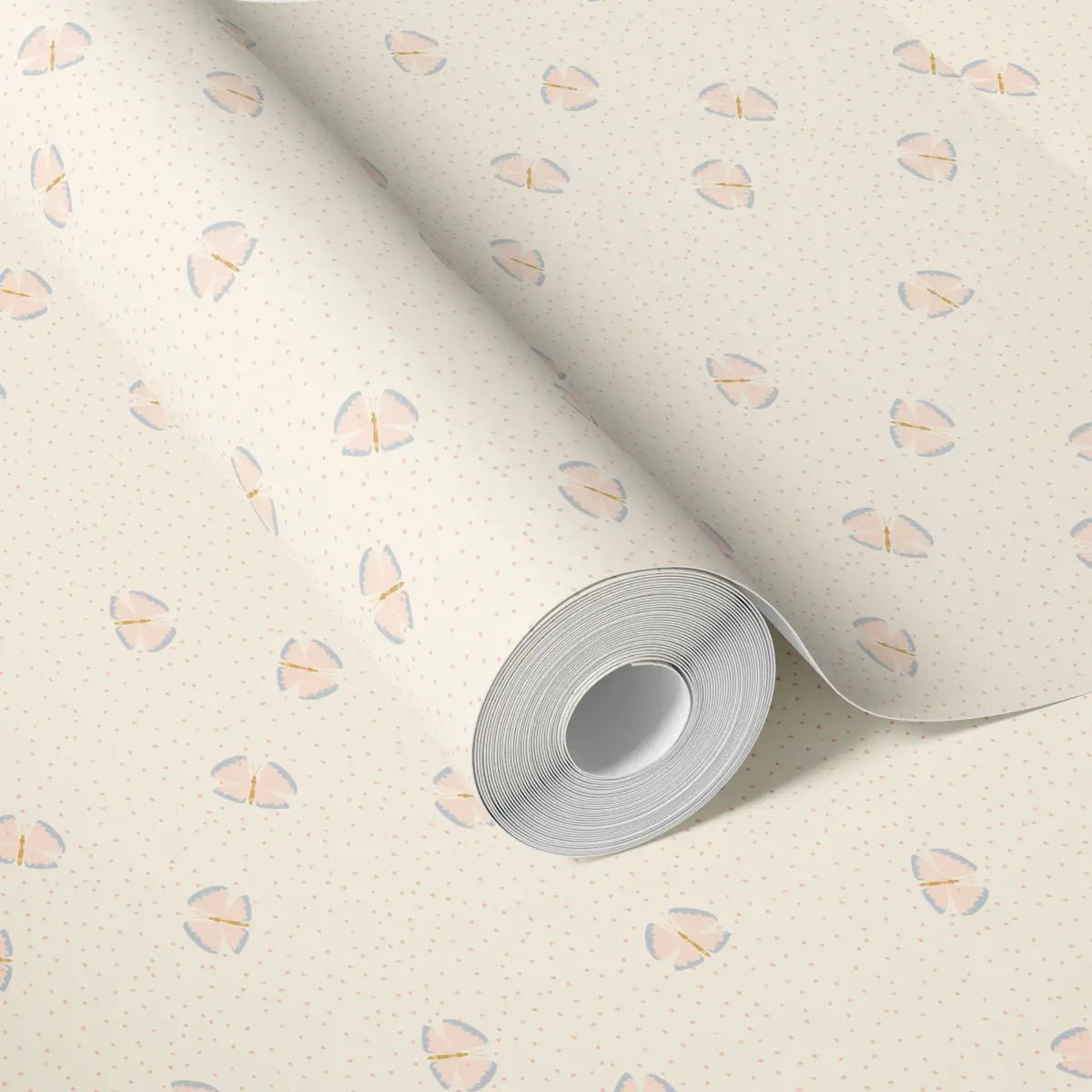 Lola Wallpaper - Butterflies among Dots - by House of Haricot - Loomwell Home Goods