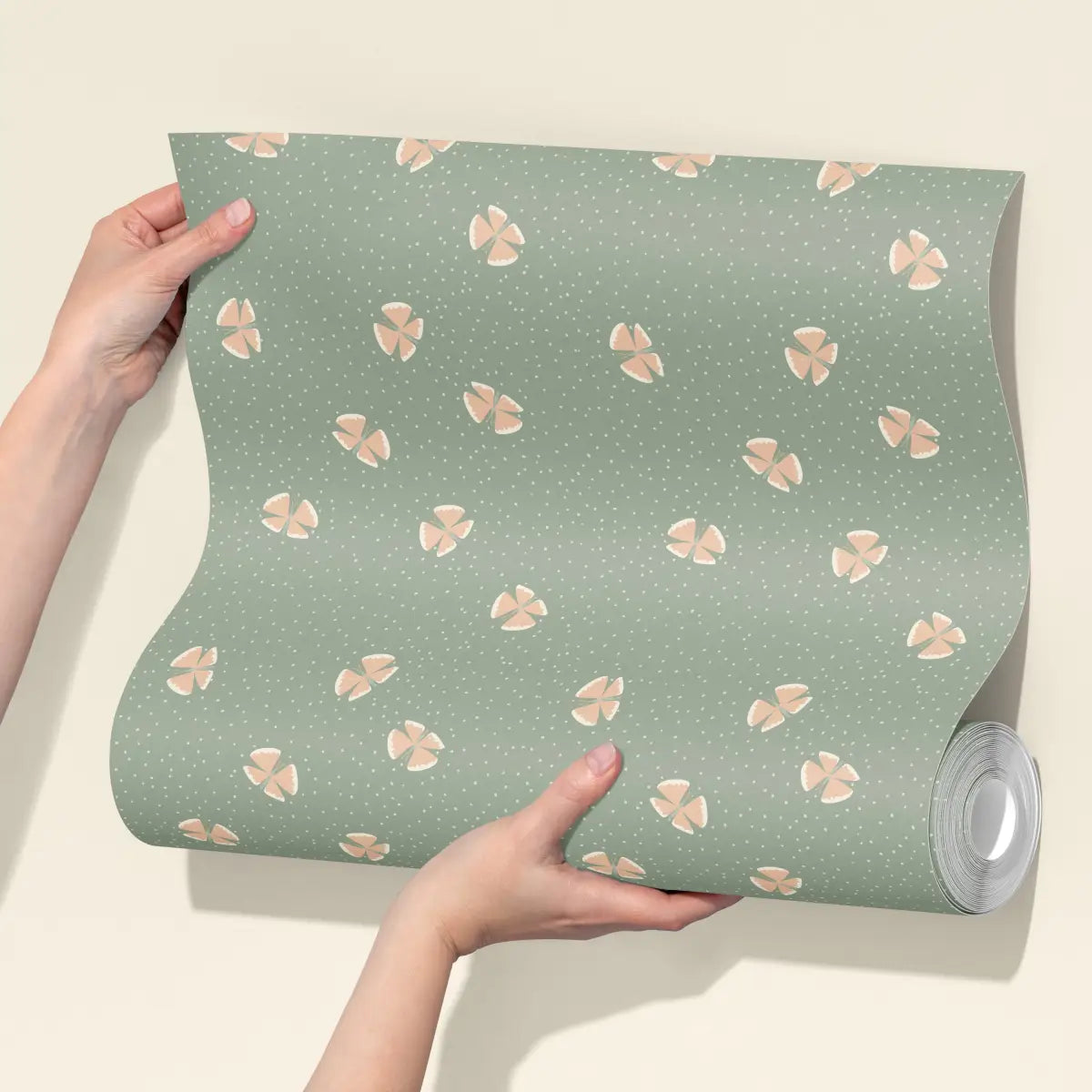 Lola Wallpaper - Butterflies among Dots - by House of Haricot - Loomwell Home Goods