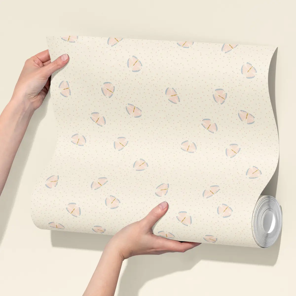 Lola Wallpaper - Butterflies among Dots - by House of Haricot - Loomwell Home Goods