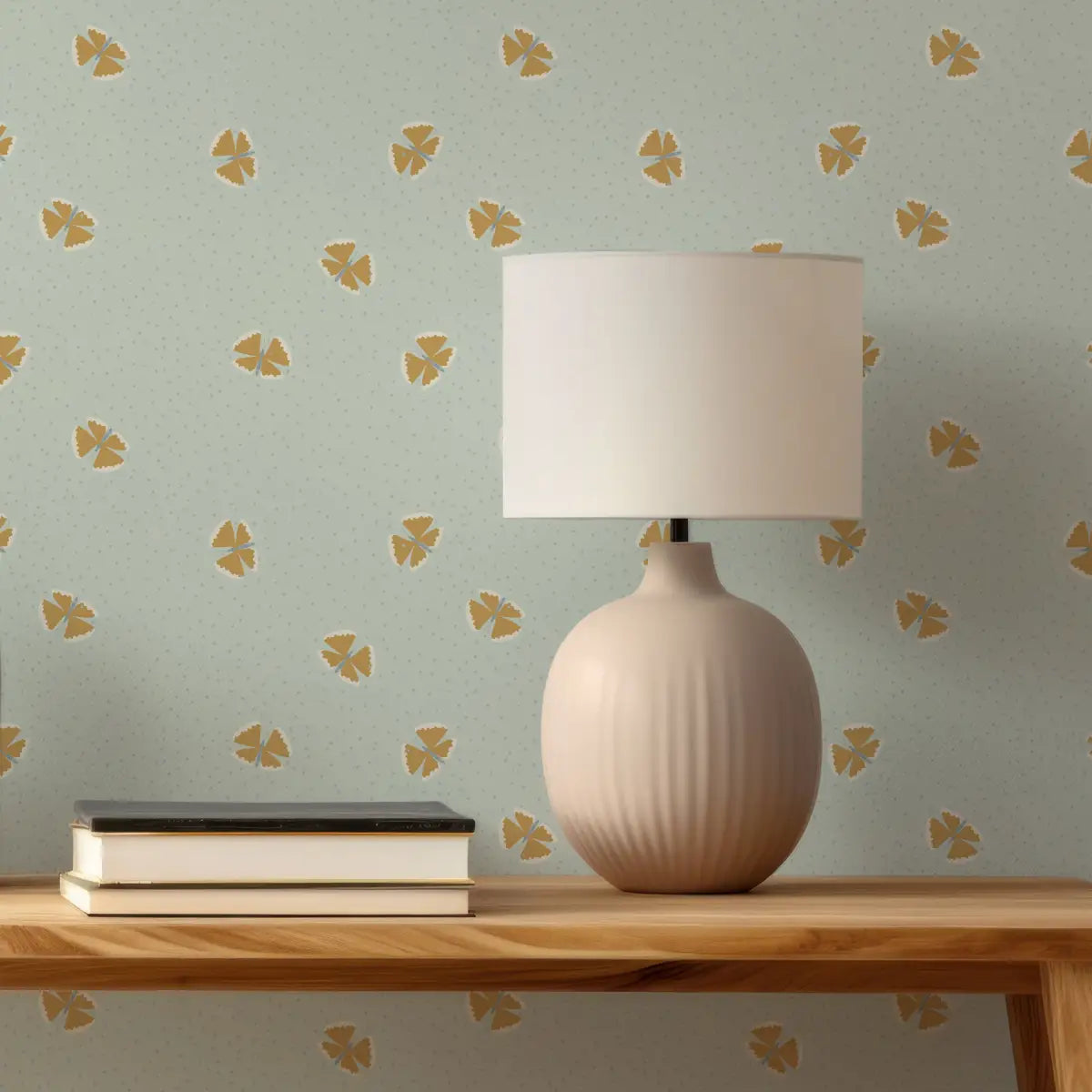 Lola Wallpaper - Butterflies among Dots - by House of Haricot - Loomwell Home Goods