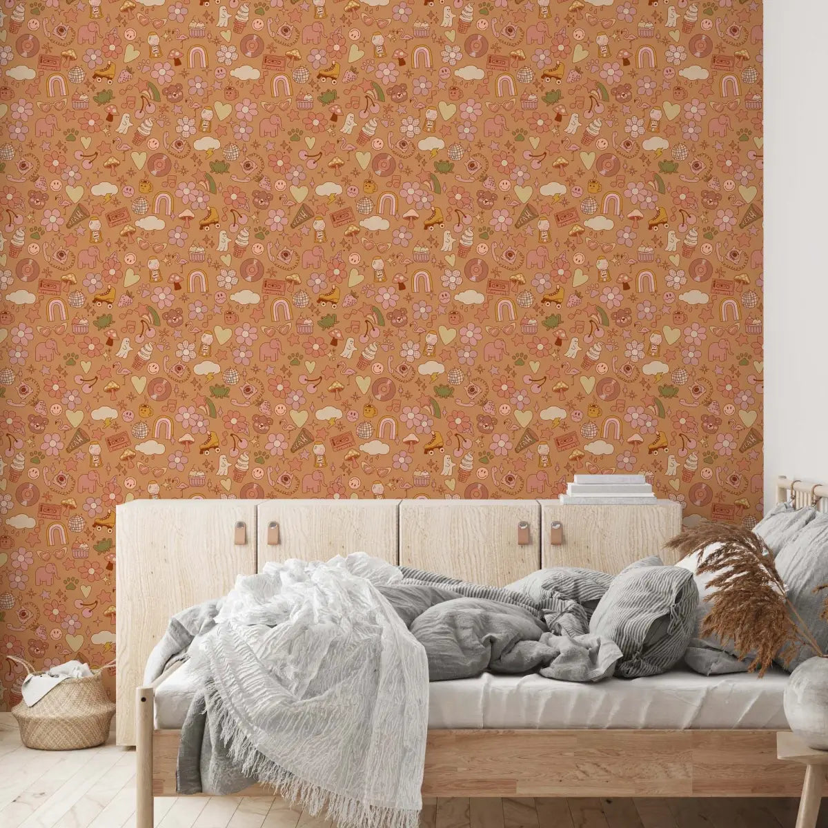 Lollie Wallpaper - Retro Cartoon Things - by Thread Mama - Loomwell Home Goods