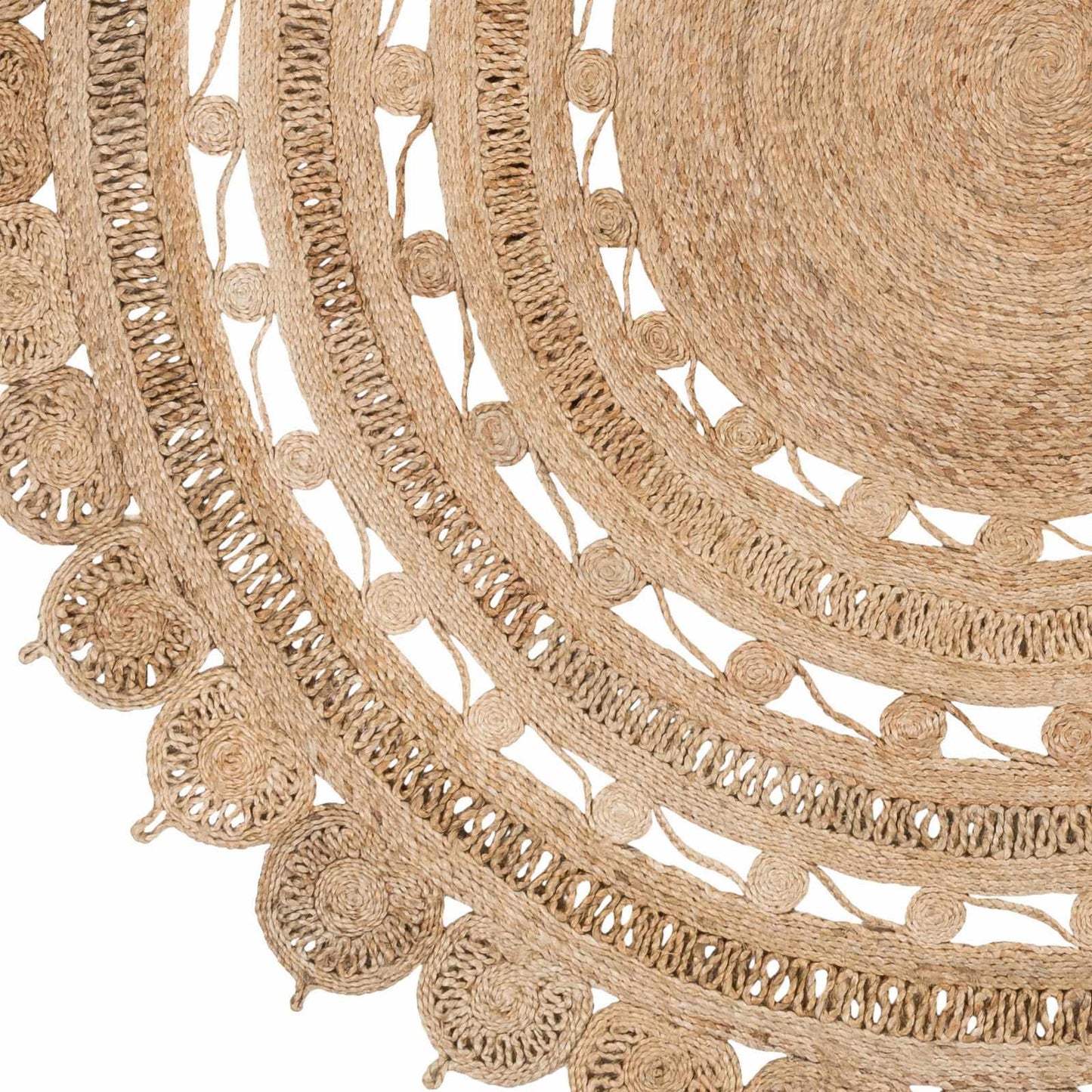 Round Boho Jute Rug - Boutique Rugs