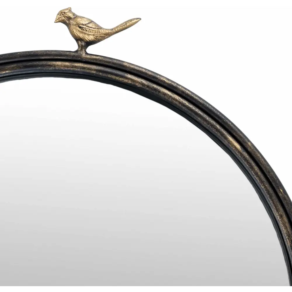 Loughlinstown Gold Frame Round Mirror - 26’’H x 24’’W Round - Boutique Rugs