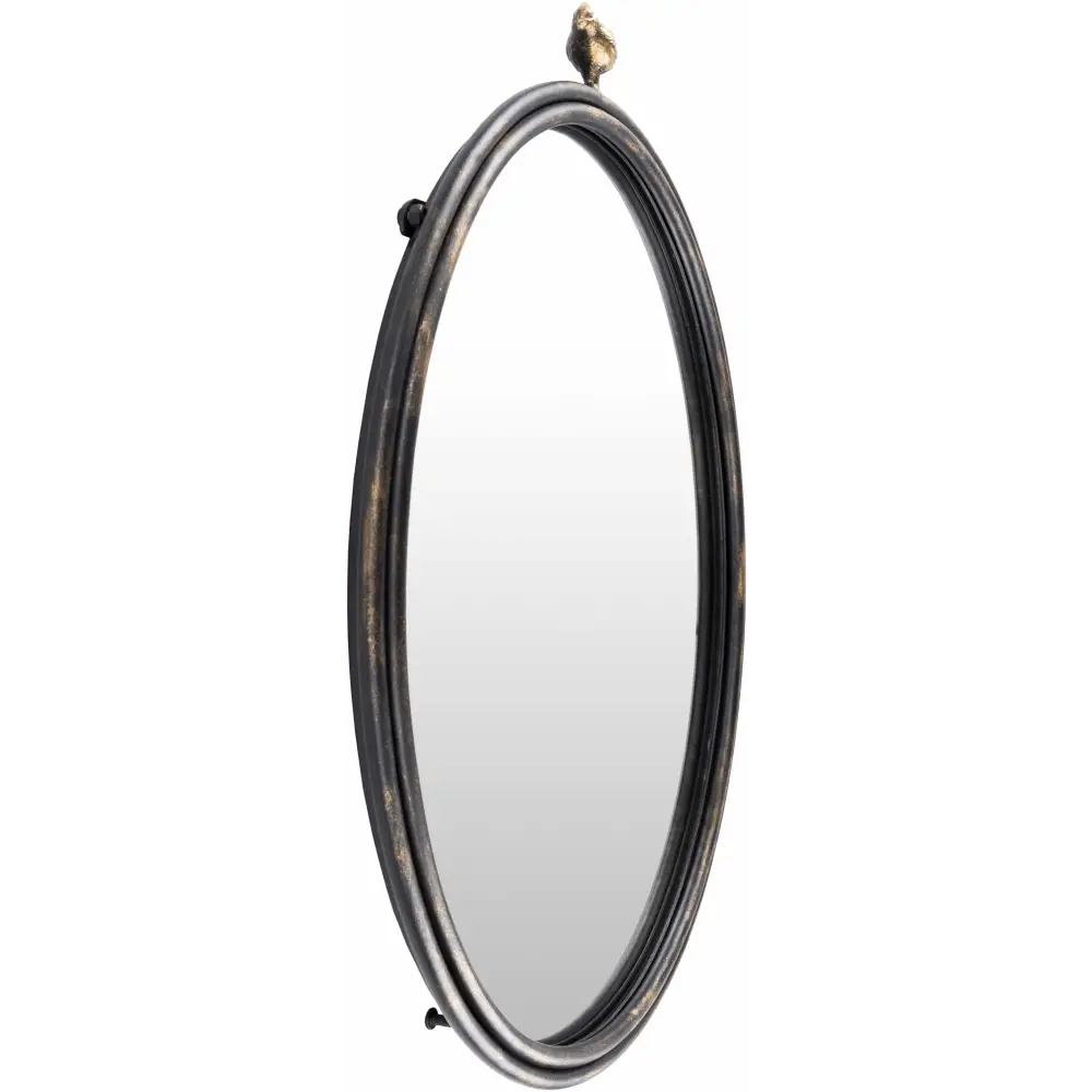Loughlinstown Gold Frame Round Mirror - 26’’H x 24’’W Round - Boutique Rugs