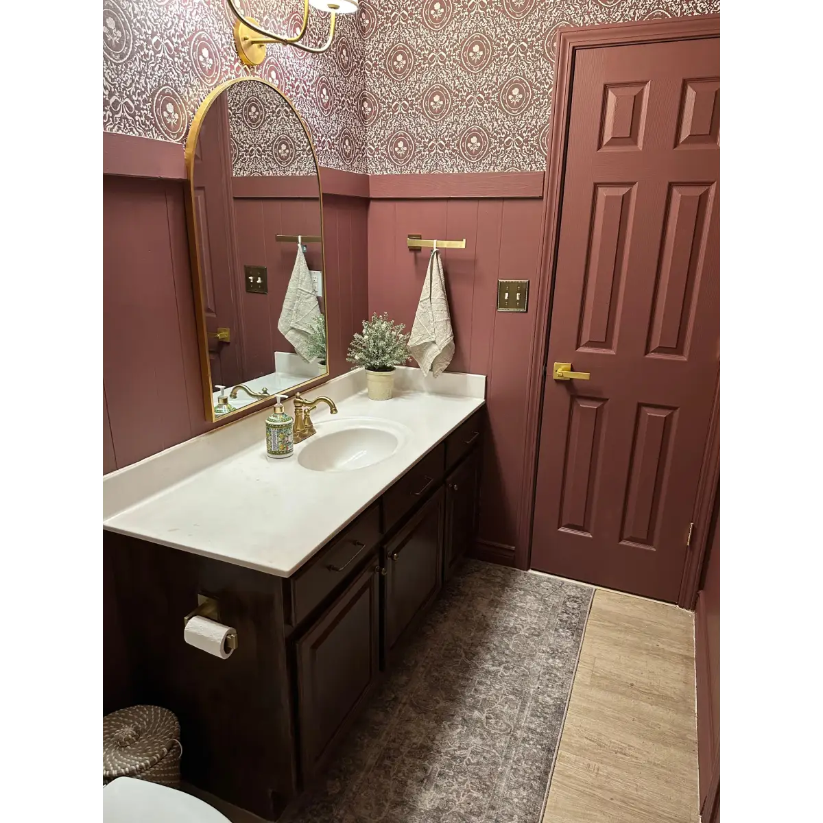Louise Wallpaper - Framed Flowers and Bows - by Ali Anni - Loomwell Home Goods