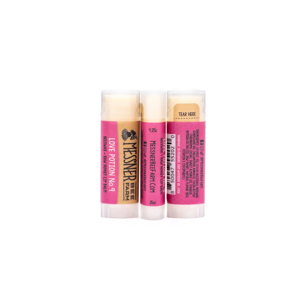 Lip Balm - Love Potion No.9 - Handmade with Beeswax - Messner Bee Farm