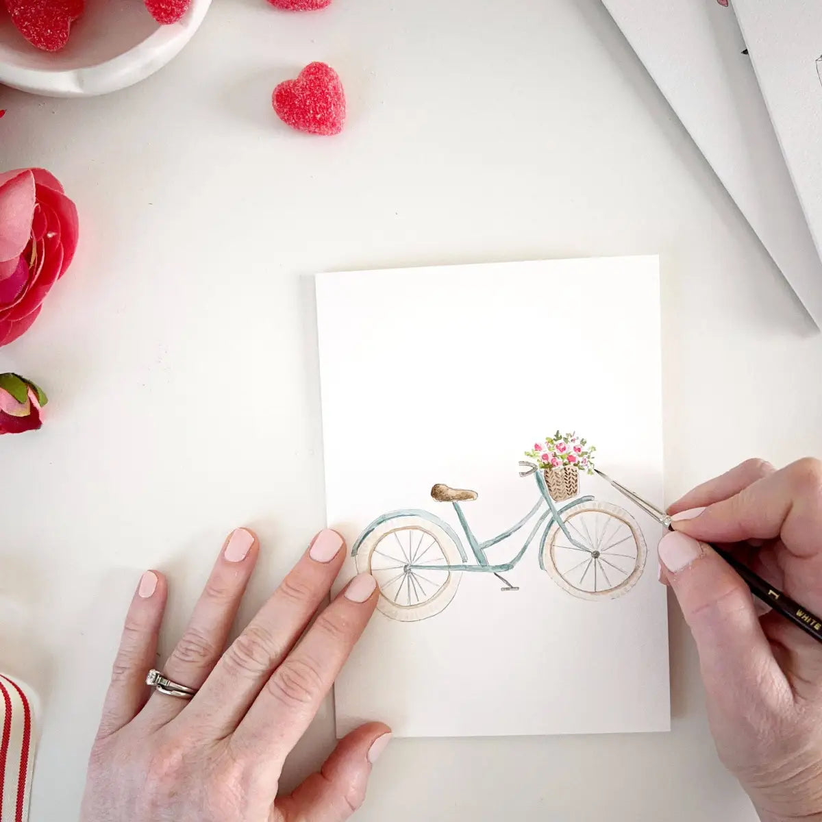 Love Sweet Love Paintable Notecard Set of 8 - emily lex studio