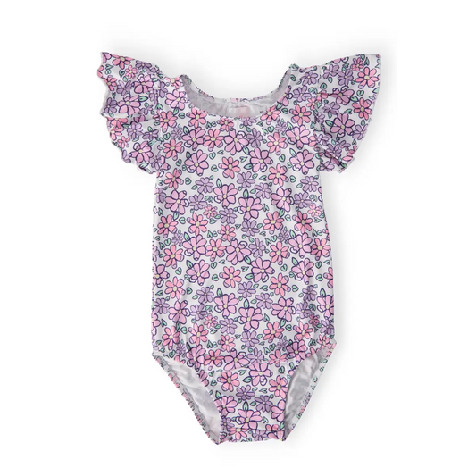 Flutter Sleeve Leotard - Lovely Lavender - 6-12M - Mila & Rose ®