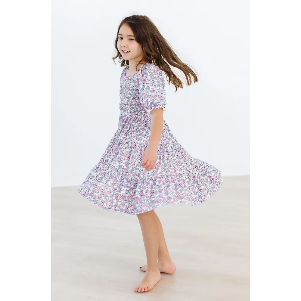 Lovely Lavender Smocked Ruffle Dress - Mila & Rose ®