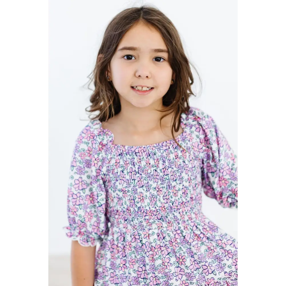Lovely Lavender Smocked Ruffle Dress - Mila & Rose ®