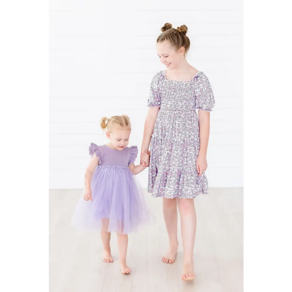 Lovely Lavender Smocked Ruffle Dress - Mila & Rose ®
