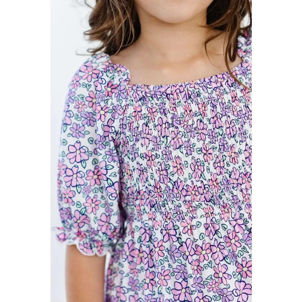 Lovely Lavender Smocked Ruffle Dress - Mila & Rose ®