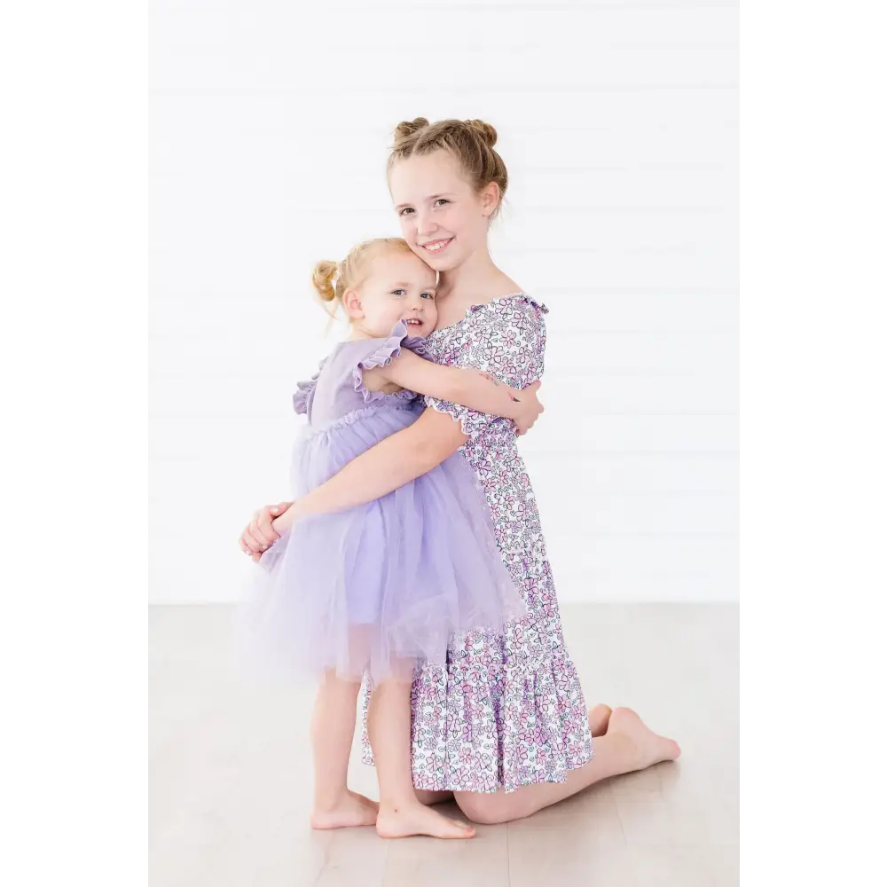 Lovely Lavender Smocked Ruffle Dress - Mila & Rose ®