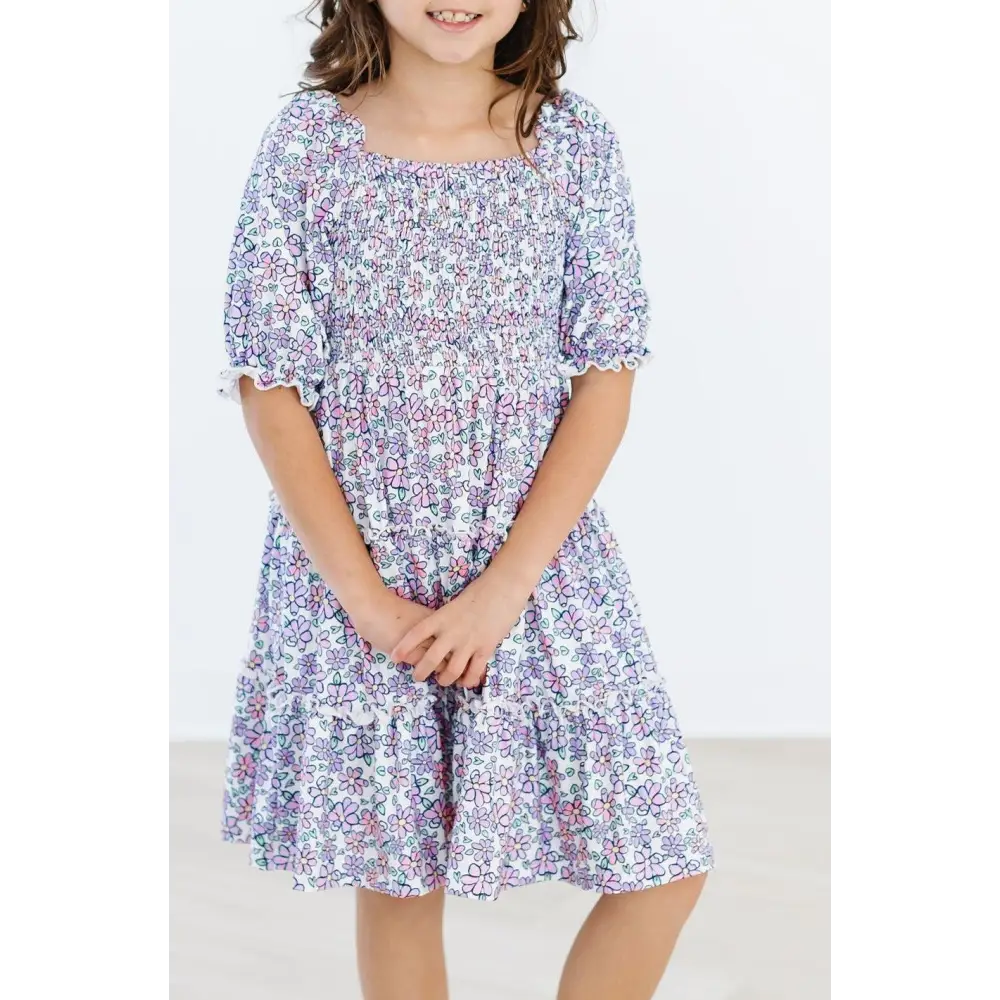Lovely Lavender Smocked Ruffle Dress - Mila & Rose ®