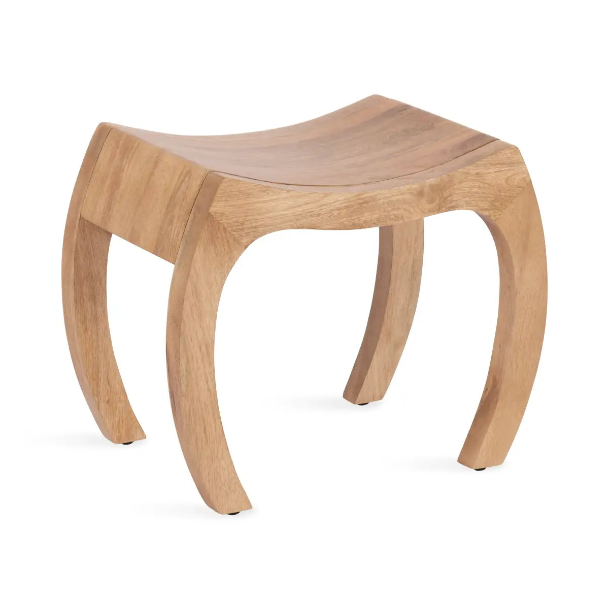 Loviisa Modern Wood Ottoman and Stool - Natural - kateandlaurel