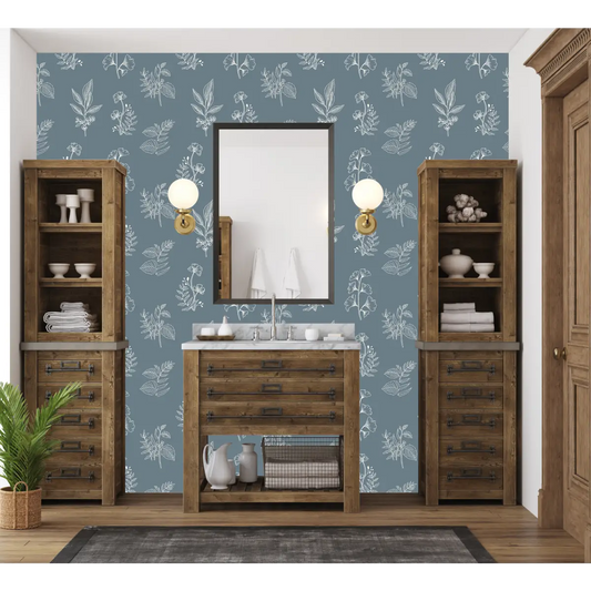 Luca Wallpaper - Botanical Specimens - by Manvi Semalty - Loomwell Home Goods